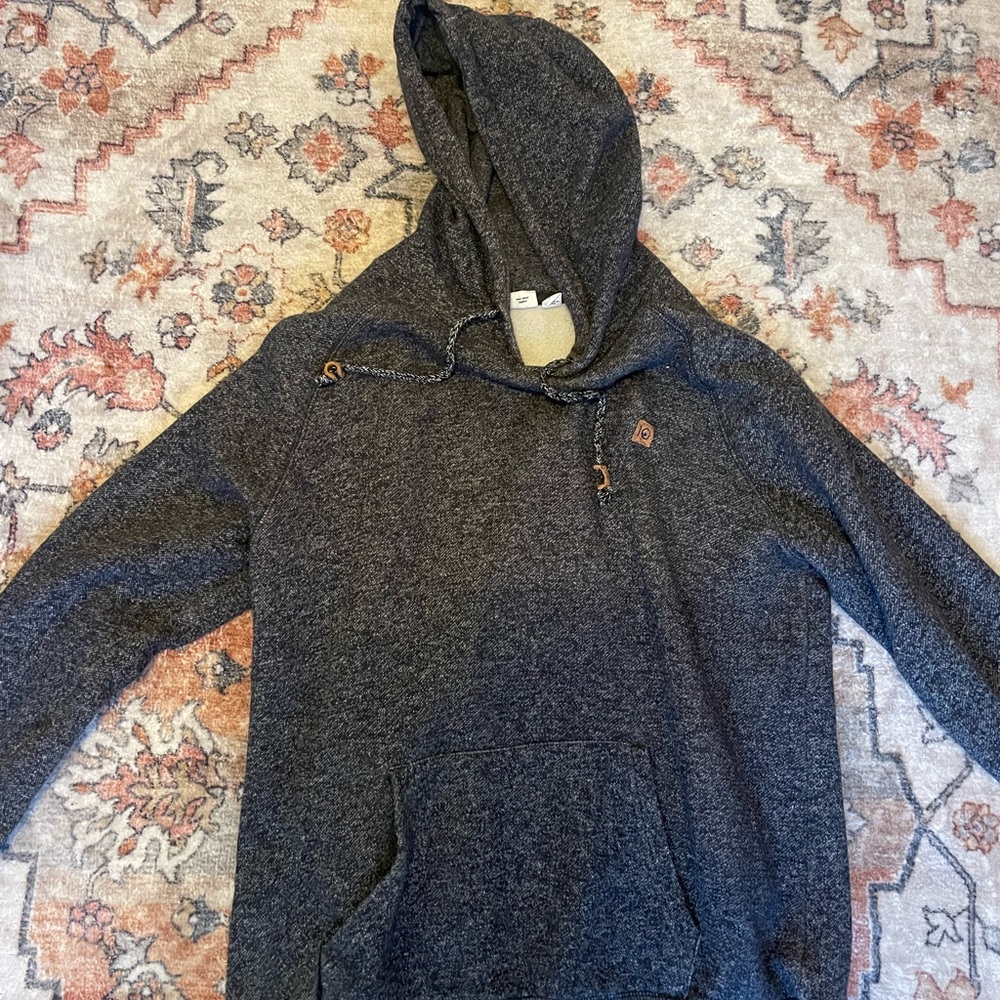 Charcoal one tree pull over hoodie